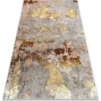 Rugsx Tapis lavable MIRO 51463.802 Abstraction antidérapant - gris / or 160x220 cm