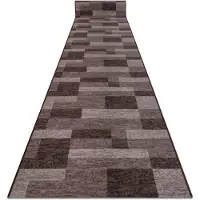 Rugsx TAPIS DE COULOIR antidérapant ICONA marron 67cm 67x500 cm