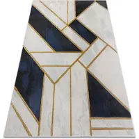 Rugsx Tapis EMERALD exclusif 1015 glamour, élégant marbre, géométrique blu scuro / or 160x220 cm