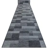 Rugsx TAPIS DE COULOIR antidérapant ICONA gris 100cm 100x280 cm