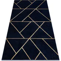 Rugsx Tapis EMERALD exclusif 1012 glamour, élégant géométrique blu scuro / or 200x290 cm