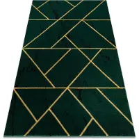 Rugsx Tapis EMERALD exclusif 1012 glamour, élégant géométrique, marbre bouteille verte / or 160x220 cm
