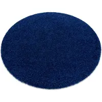Rugsx Tapis SOFFI Cercle shaggy 5cm bleu foncé cercle 100 cm