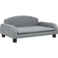 vidaXL Lit pour chien gris clair 70x45x30 cm Tissu