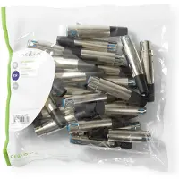 Nedis Xlr Female Straight Nickel Plated Solder Metal Connector Cable Entry 7 Mm Argenté