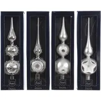 Kaemingk Noël Peak verre grand d8 cm et h31 cm argent