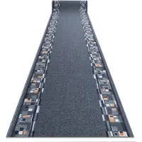 Rugsx TAPIS DE COULOIR ANTIDÉRAPANT BOMBAY gris 80cm 80x300 cm