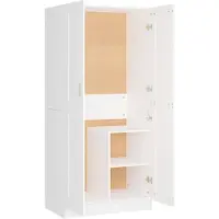vidaXL Armoire blanche 82,5x51,5x180 cm Bois composite