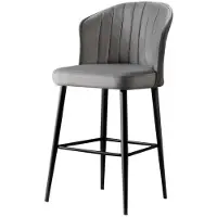 Skye Decor , Rubi - Grey, ensemble de tabourets de bar (2 pièces), gris, 100 % PANNEAUX DE PARTICULES MÉLAMINÉS, 52 x 42 x 97 cm