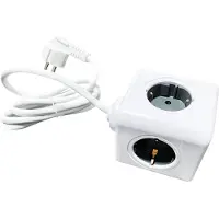 Technaxx 5004 Cube de prises blanc contact de protection 1 pc (5004)
