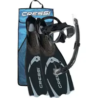 Cressi Kit Pluma Perla Pluma Gamma Snorkeling Set Noir EU 37-38