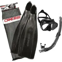 Cressi Pro Star Snorkeling Set Noir EU 41-42