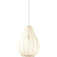 Light & Living - suspension - Itela - beige blanc - textile - Ø 38cm - E27 - 2977027