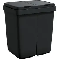 vidaXL Duo Poubelle Anthracite 2x25 L