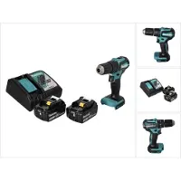 Makita DHP 483 RF Perceuse-visseuse à percussion sans fil 18 V 40 Nm Brushless + 2x Batteries 3,0 Ah + Chargeur