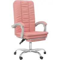 vidaXL Fauteuil inclinable de bureau Rose Similicuir