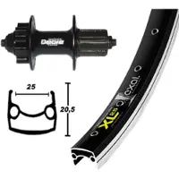 Exal Roue H 26 X 1.9 Deore Disc noir 36 L. EXAL XL 25 DISK SZ. Nirosp. noir