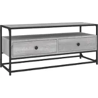 vidaXL - Armoire TV - 100x35x45 - cm - fait main - bois - gris - sonoma - couleur chêne