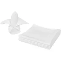 vidaXL Serviettes de table 10 pcs Blanc 50x50 cm