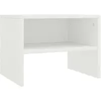 vidaXL Table de chevet Blanc 40x30x30 cm Bois d'ingénierie