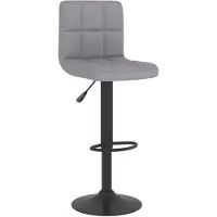 vidaXL Tabouret de bar gris clair tissu