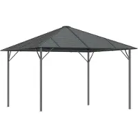 vidaXL Pavillon avec toit 3x3 m Anthracite