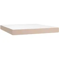 vidaXL Matelas à ressorts ensachés Cappuccino 160x200x20 cm similicuir