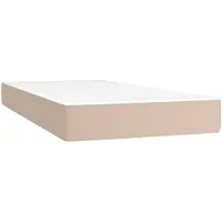 vidaXL Matelas à ressorts ensachés Cappuccino 90x200x20 cm similicuir