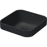 Duravit Vasque à poser HAPPY D.2 PLUS o ÜL o HLB 400x400mm o HL anthracite mat (400 mm, 400 mm)