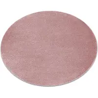 Rugsx Tapis SOFTY cercle plaine couleur unie rose cercle 120 cm