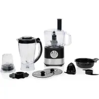 Princess 221054 food processor 1000 W 1.2 L Anthracite, Stainless steel, Transparent