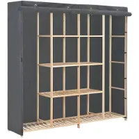 vidaXL Armoire Gris 173 x 40 x 170 cm Tissu