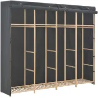 vidaXL Armoire Gris 200 x 40 x 170 cm Tissu
