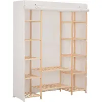 vidaXL Armoire blanche 135 x 40 x 170 cm Tissu