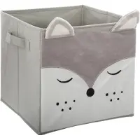 Northio Boîte de Rangement en Tissu, Renard - Gris