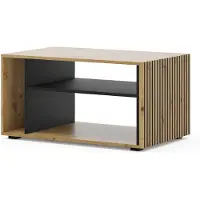 BIM Sp. z o.o. Table basse Nera , aspect bois et noir, 88cm