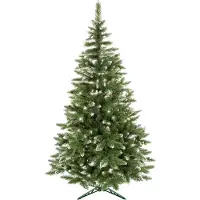 Springos Arbre de Noël artificiel Premium 150 cm Pin Diamant avec neige artificielle et vrais cônes Aspect hivernal Sapin de Noël