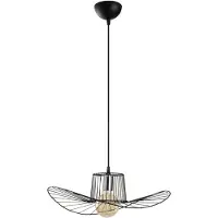 Opviq - Lustre en fer - 49 cm de diamètre - 110 cm de hauteur - IP20 - noir
