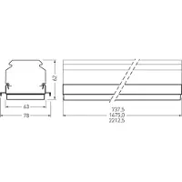 Trilux Support d'appareils LED 50W 765 E-Line Next Fix