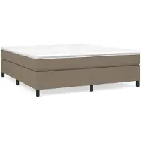 vidaXL Sommier boxspring Taupe 180x200 cm Tissu