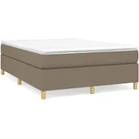 vidaXL Cadre de lit sans matelas Taupe 140x200 cm Tissu
