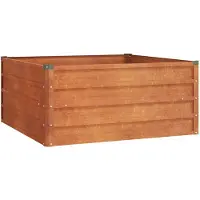 vidaXL Lit surélevé rouillé 100x100x45 cm acier corten