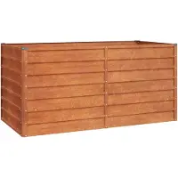 vidaXL Lit surélevé Rouillé 160x80x77 cm acier corten