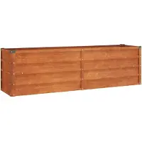 vidaXL Lit surélevé Rouillé 160x40x45 cm acier corten