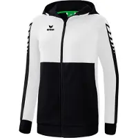 Erima Veste d'entraînement Six Wings avec capuche noir/blanc - 42