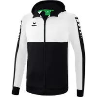 Erima Veste d'entraînement Six Wings avec capuche noir/blanc