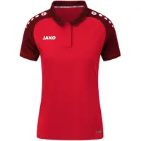 Jako Polo Performance pour femmes, Couleur:rouge/noir, Taille:40