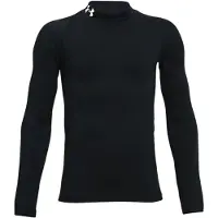 Under Armour T-Shirt Long Sleeve ColdGear Fille, Noir (001)/Blanc, Taille Jeune M