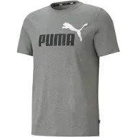 Puma T-Shirt fonctionnel 'ESS+' gris chiné / noir / blanc