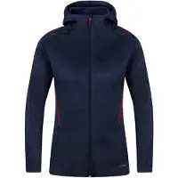 Jako Veste de loisirs pour femmes Challenge avec capuche, Couleur:marine chiné/maroon, Taille:44